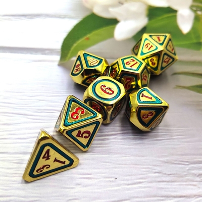 DND RPG Trajes de dados de metal sólido Tecnología de natación eléctrica Tierra errante