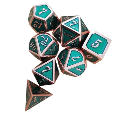 Esmalte artesanía juego de dados de metal sólido Bude Puerta de hombre Cruch DND RPG