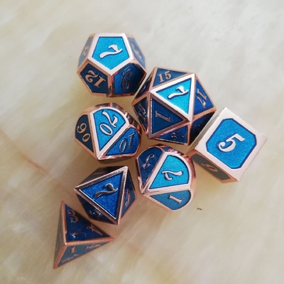 Esmalte artesanía juego de dados de metal sólido Bude Puerta de hombre Cruch DND RPG