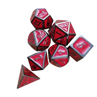 Esmalte artesanía juego de dados de metal sólido Bude Puerta de hombre Cruch DND RPG