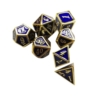 Esmalte artesanía juego de dados de metal sólido Bude Puerta de hombre Cruch DND RPG