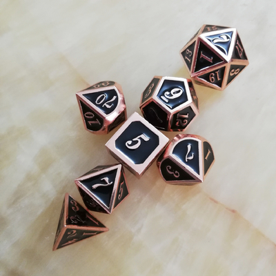 Esmalte artesanía juego de dados de metal sólido Bude Puerta de hombre Cruch DND RPG