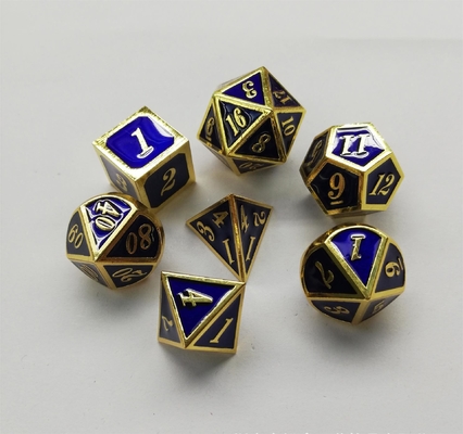 Esmalte artesanía juego de dados de metal sólido Bude Puerta de hombre Cruch DND RPG