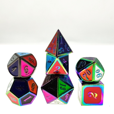 Colorido Esmalte Artesanía Diza de metal sólido Dragón y juego de mesa DND RPG