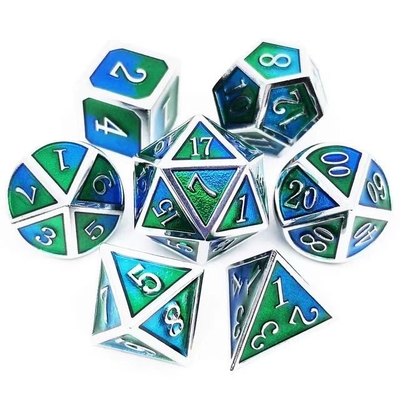 Colorido Esmalte Artesanía Diza de metal sólido Dragón y juego de mesa DND RPG