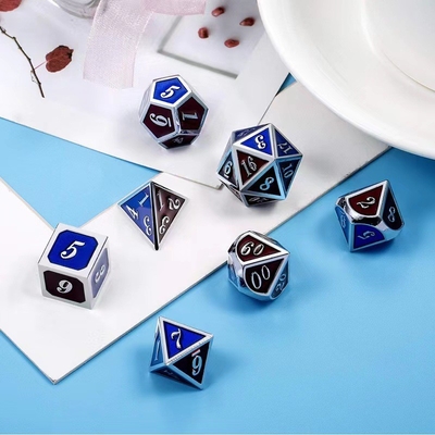 Colorido Esmalte Artesanía Diza de metal sólido Dragón y juego de mesa DND RPG