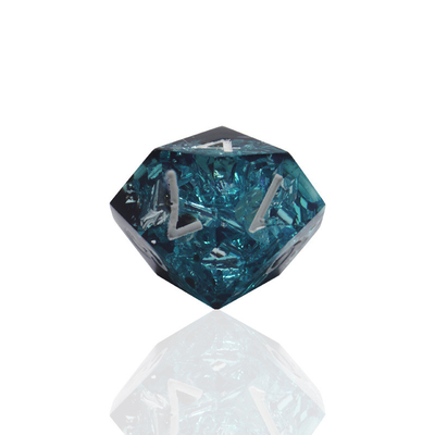 Material de resina azul negro juego de dados dragón y mazmorra poliédrico