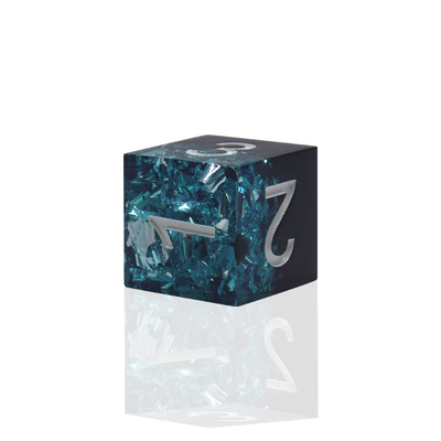 Material de resina azul negro juego de dados dragón y mazmorra poliédrico