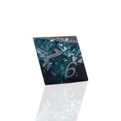 Material de resina azul negro juego de dados dragón y mazmorra poliédrico