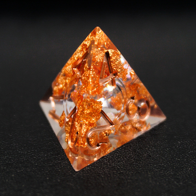 Yellow Flurry Line RPG Resin Dice Set Krusu DND para regalos y colecciones
