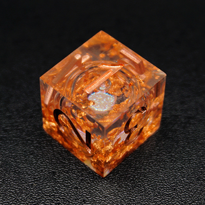Yellow Flurry Line RPG Resin Dice Set Krusu DND para regalos y colecciones