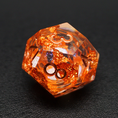Yellow Flurry Line RPG Resin Dice Set Krusu DND para regalos y colecciones