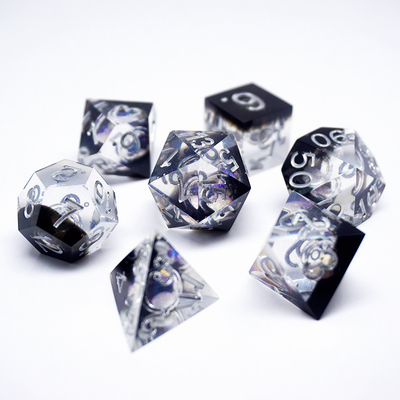 Resina verde juego de dados digitales multifacético juego de tabletas dados#rpg#dnd#coc