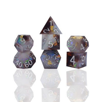 Resina verde juego de dados digitales multifacético juego de tabletas dados#rpg#dnd#coc