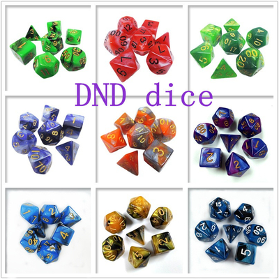 Conjunto de dados de resina de policolor#Rpg#Dnd#Coc Marmol de patrón Preminum y lujo