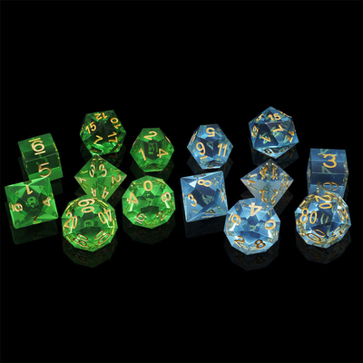 El material de resina multicolor es un conjunto de dados#Rpg#Dnd#Coc transparente