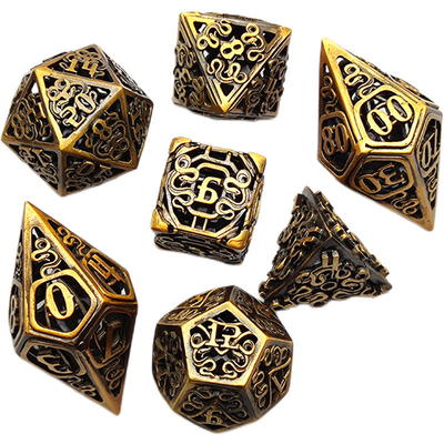 Chongtian Serpiente Hueco juego de dados de metal multifacético juego de mesa #Dnd#Rpg#Coc