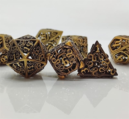 Chongtian Serpiente Hueco juego de dados de metal multifacético juego de mesa #Dnd#Rpg#Coc