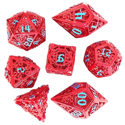 Chongtian Serpiente Hueco juego de dados de metal multifacético juego de mesa #Dnd#Rpg#Coc