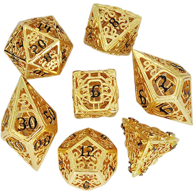 Chongtian Serpiente Hueco juego de dados de metal multifacético juego de mesa #Dnd#Rpg#Coc