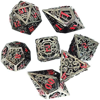 Chongtian Serpiente Hueco juego de dados de metal multifacético juego de mesa #Dnd#Rpg#Coc