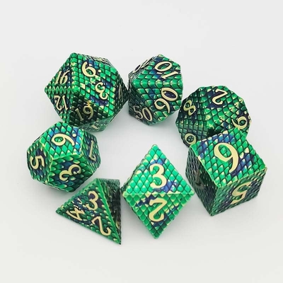 Python Texture Metal Dice Set juego de escritorio con múltiples caras