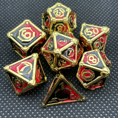 Juego de escritorio Metal Multiface RPG juego de dados Dnd Coc Multicolor