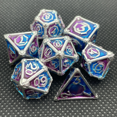 Juego de escritorio Metal Multiface RPG juego de dados Dnd Coc Multicolor