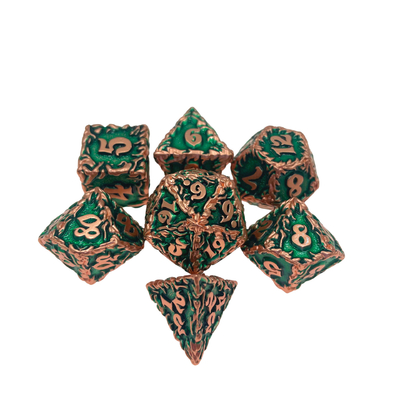 White Tree Vine Metal Multi Face Dice Set Juego de escritorio