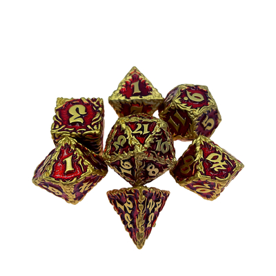 White Tree Vine Metal Multi Face Dice Set Juego de escritorio