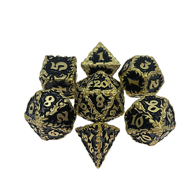 White Tree Vine Metal Multi Face Dice Set Juego de escritorio