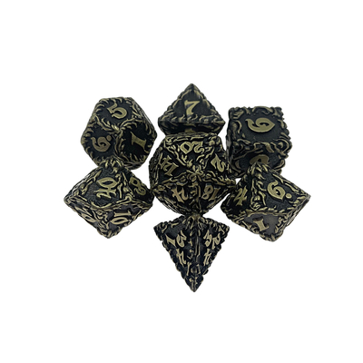 White Tree Vine Metal Multi Face Dice Set Juego de escritorio