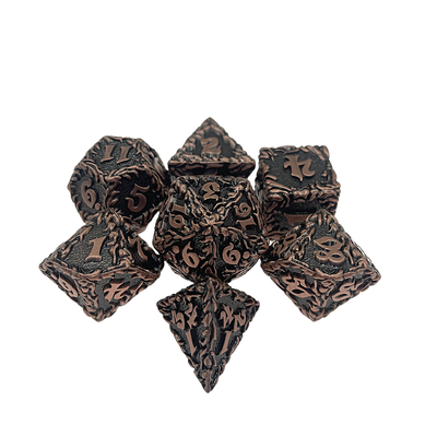 White Tree Vine Metal Multi Face Dice Set Juego de escritorio