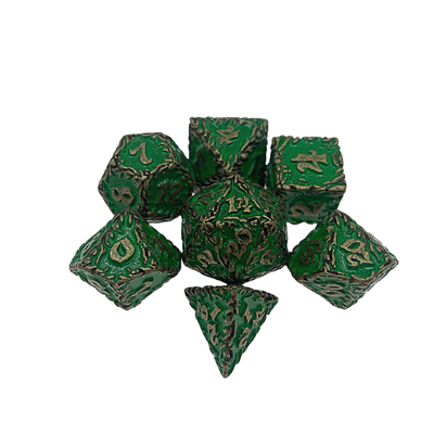 White Tree Vine Metal Multi Face Dice Set Juego de escritorio