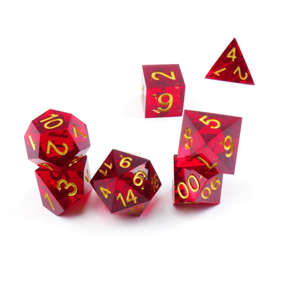 Red granada resina natural juego de dados juego de escritorio dominio mágico preferido aventura dnd dados