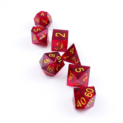 Red granada resina natural juego de dados juego de escritorio dominio mágico preferido aventura dnd dados