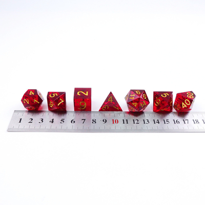 Red granada resina natural juego de dados juego de escritorio dominio mágico preferido aventura dnd dados