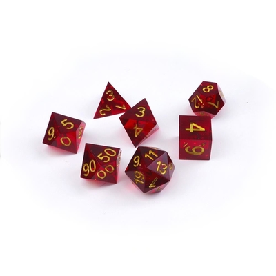 Red granada resina natural juego de dados juego de escritorio dominio mágico preferido aventura dnd dados