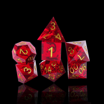 Red granada resina natural juego de dados juego de escritorio dominio mágico preferido aventura dnd dados