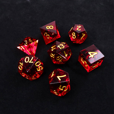 Red granada resina natural juego de dados juego de escritorio dominio mágico preferido aventura dnd dados
