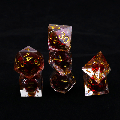 Resina natural líquida de granada multifacético juego de tabletas juego de dados dnd