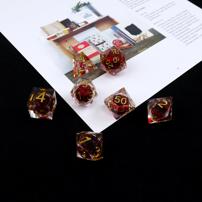 Resina natural líquida de granada multifacético juego de tabletas juego de dados dnd