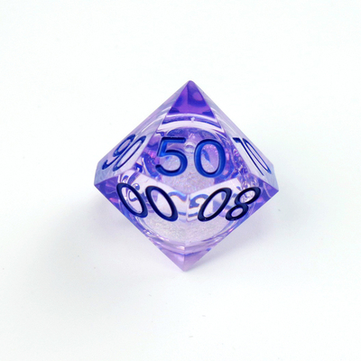 Violeta arena de flujo blanco número de cielo resina multifacético juego de dados suite dragón y ciudad mazmorra dnd dados