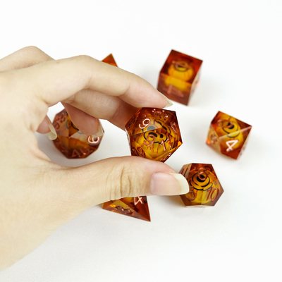 Quédate despierto hasta tarde Ojo más resina amarilla juego de escritorio juego de dados dnd dados