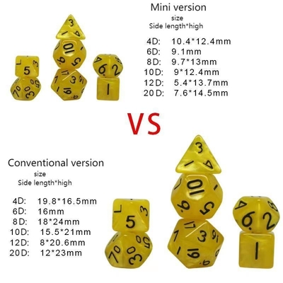 Conjunto de dados de juego de escritorio de mini resina de color caramelo