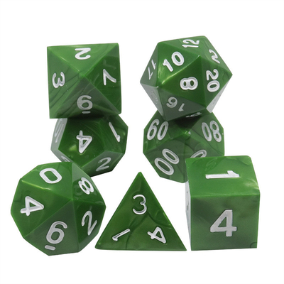Marmol verde Resina natural juego de dados RPG Multi - Noodle Dnd juego de dados
