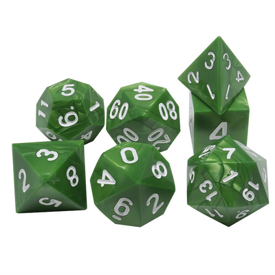 Marmol verde Resina natural juego de dados RPG Multi - Noodle Dnd juego de dados