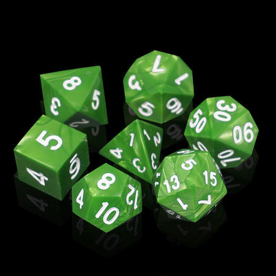 Marmol verde Resina natural juego de dados RPG Multi - Noodle Dnd juego de dados