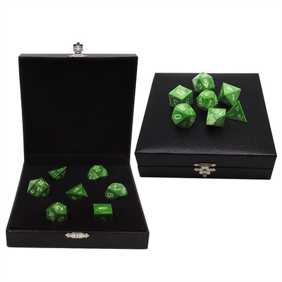 Marmol verde Resina natural juego de dados RPG Multi - Noodle Dnd juego de dados