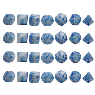 Blue Marble Resina Natural RPG Personaje de dados juegos hechos a mano